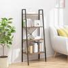 VidaXL Freestanding 4-Tier Shelf Dark Brown and Black 56x35x140 Cm 336365