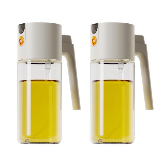 Ölsprühflasche Spender, 2-in-1 Glasmaterial Küchen Kochöl Sprüher, Lebensmittelgeeignet Nachfüllbar Koch Sprüher mit Ausgießer, für Küche, Salat,