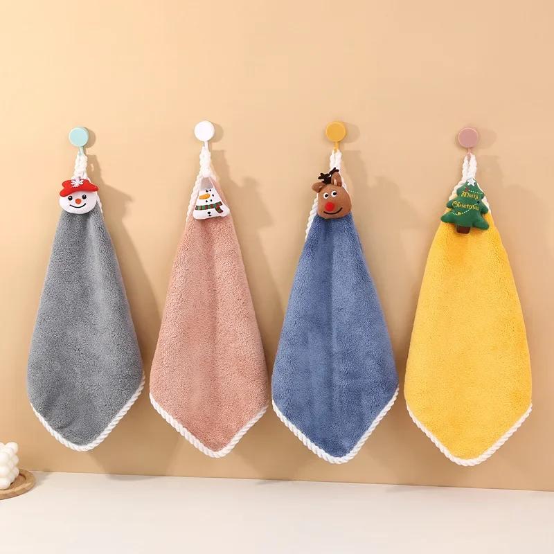 Hand New Claus Man Santa Woman Bathroom Washing Towel Towel Year Decor Hand Gift Home Navidad Xmas Christmas 2025 Red New Cloth