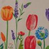 2024 Tulip Printed Short Curtains 3 Sizes Dustproof Skin-friendly Cotton Linen Curtain Wine Closet Curtain