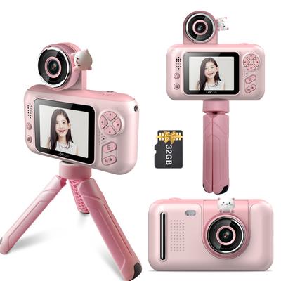 1080P Kids Digital Camera Mini Video Camera for Kids 40MP 2.4 Inch IPS Screen 180 Degrees Rotatable Lens