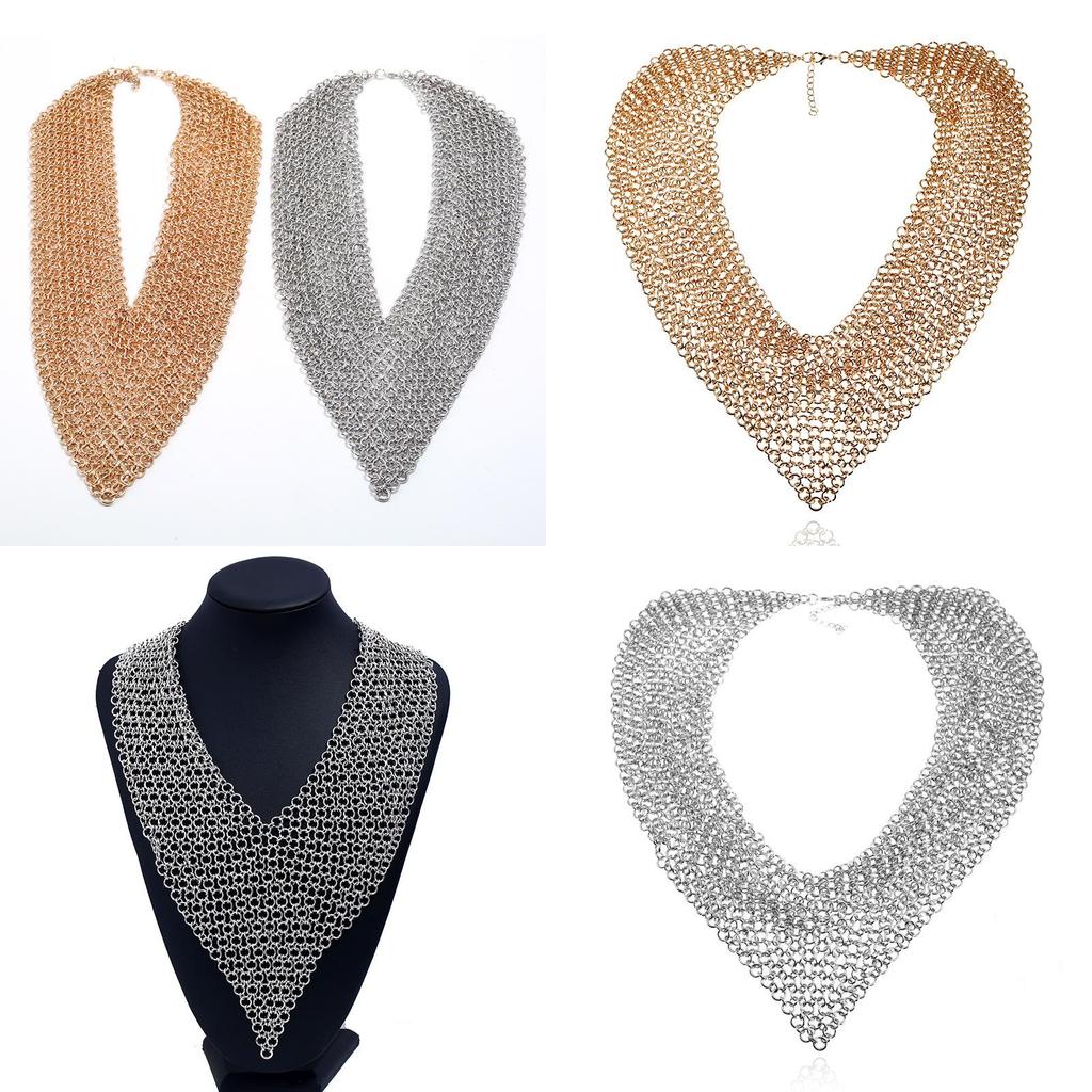 Western Designer Statement Necklace With Openwork Iron Circle For Wedding And Travel Keepsake