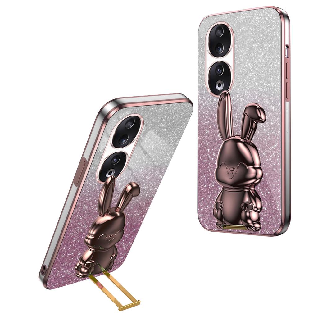 For Honor 90 Kickstand Case Cute Rabbit Protective Phone Cover