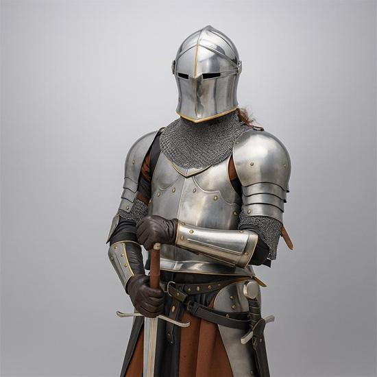 Medieval Barbuta Body Armor Helmet Perfect for Halloween, Fantasy Cosplay, LARP, Renaissance Fair Reenactments Gift