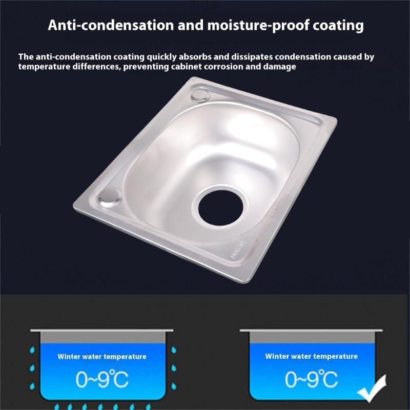 Vierkante Keukenbakken van Roestvrij Staal Afwasbak Badkamer Handenwasbak Enkele Kom Afwasbak