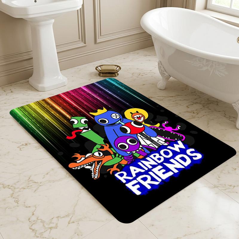 Rainbow Pals Living Room Nonslip Area Rug Soft Carpet For Bedroom Game Playroom Sofa Office Home Decor Doormat Christmas Gift C9301369