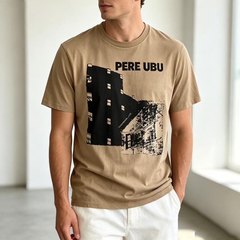 Pere Ubu Graphic T Shirt Vintage Music Band Print Unisexs 100 Cotton Crew Neck Casual Unisex Oversized T Shirt Y2k Top Harajuku