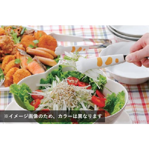 Tanabe Metal Tabletop Tongs, Catch Meow, Island, Peach