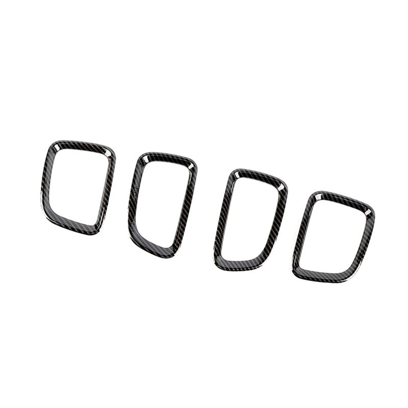 Car Dashboard Air Vent Outlet Trim Cover Frame For Dodge Durango 2011- Accessories - ABS Carbon Fiber