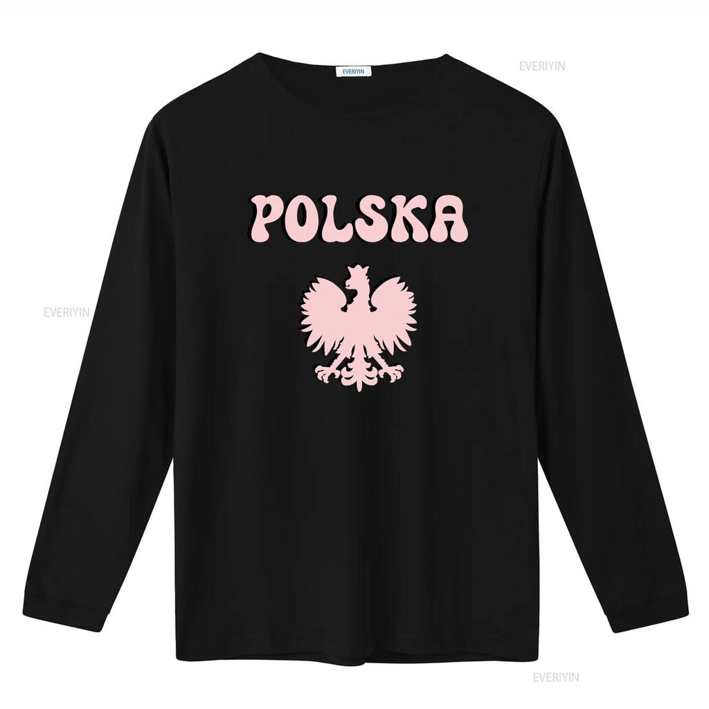 Polska T Shirt White Eagle Symbol Patriotic Polish Pride Falcon Heritage Cute Retro Design For Unisex Vintage Washed Soft