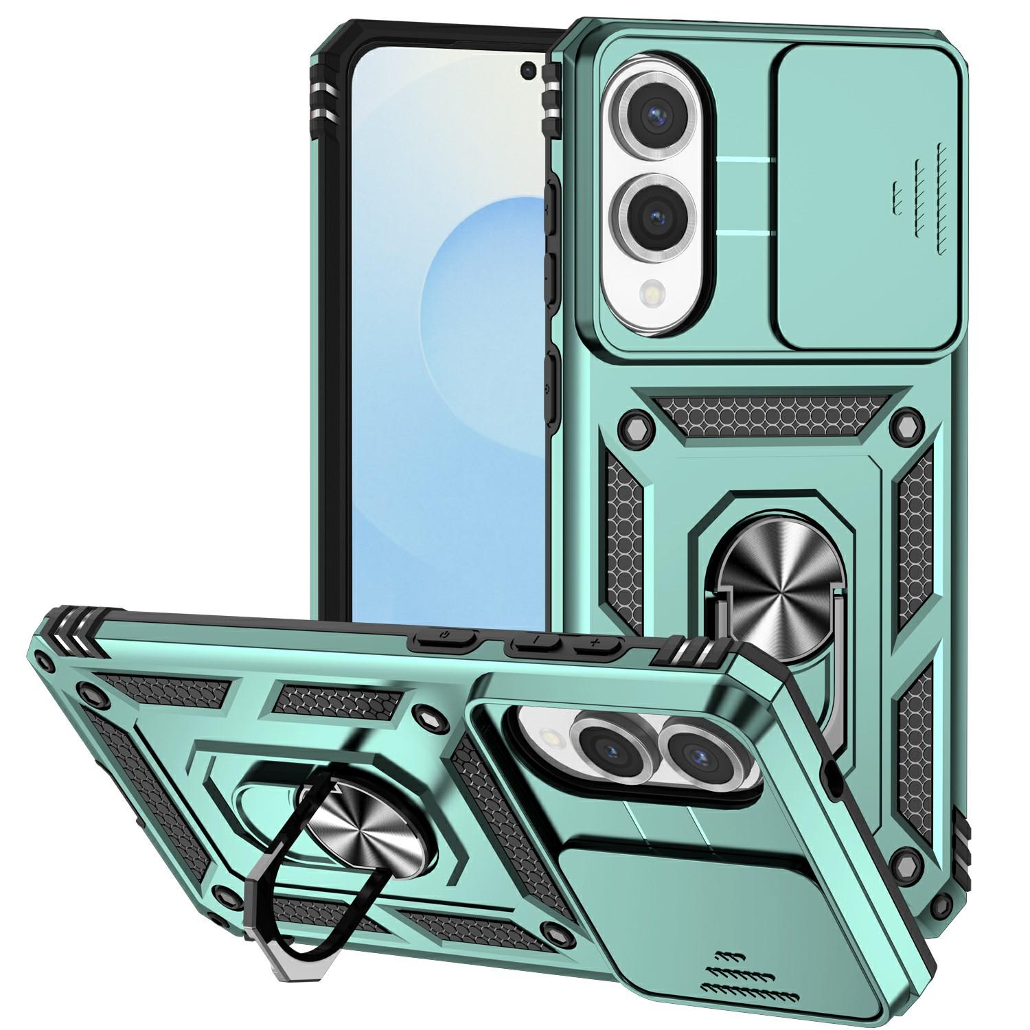

For Samsung Galaxy S25 Edge Case PC + TPU Phone Cover with Lens Protection Kickstand E