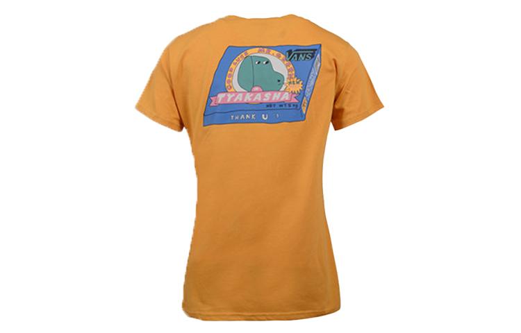 Vans T Shirts Women s Yellow Crew Neck Moderate Other VN0A4MNK50X M