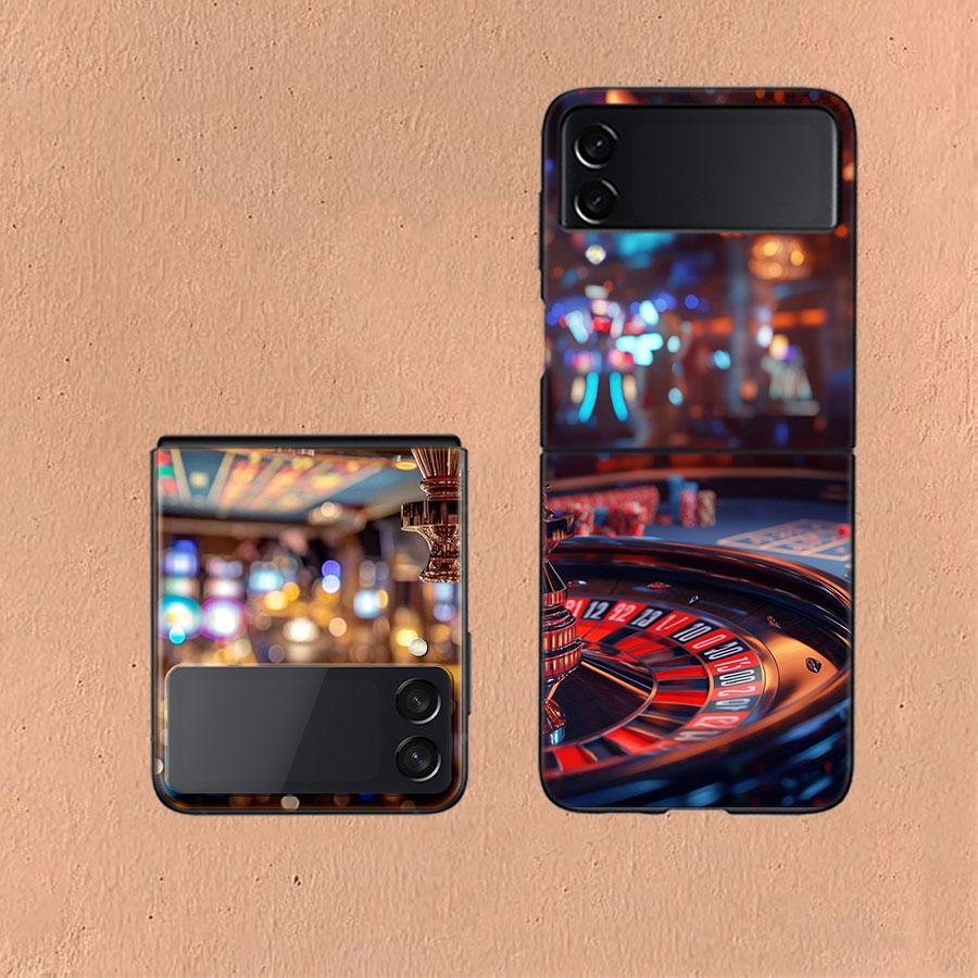 Russian Lucky Roulette Coque For Samsung Z Flip7 6 Galaxy Case Shockproof Z Flip5 Z Flip3 4 5G Hard Cover Phone TPU PC Hard Fun