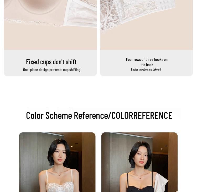 2025 New Sexy Lace Wire-Free Bra Set for Small Chest: Anti-Sagging, Side Support