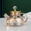 Champagne Diamond Glass Water Pitcher Set