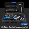 69-in-1 Magnetic Ratchet Screwdriver Set for Motorcycle and Household Repairs