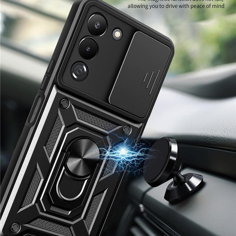 Infinix Note 30 Pro and Tecno Pova 5 Car-Mounted, Drop-Proof Phone Case with Push Window