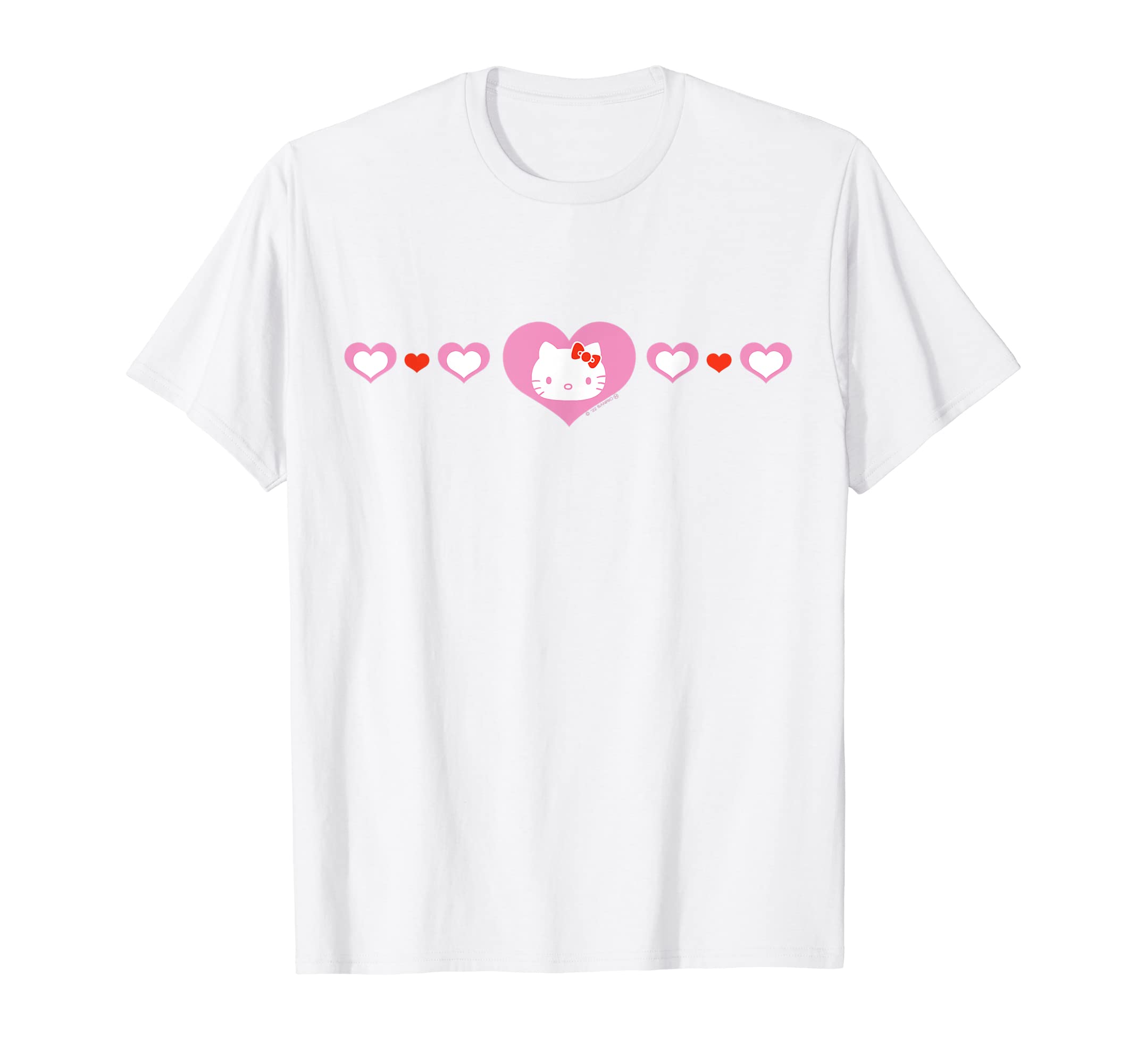 

Футболка Hello Kitty Дизайн США Сердце Розовая белый