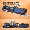 Non-Toxic Vintage Train Building Kits Classic Locomotive Blocks Toys City Railway Cars Bricks Display Model Adult Children Christmas Gifts