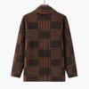 Sweater Jacket Women's Fall and Winter Warm and Comfortable Elastic Knit Sweater Casual Thickened Soft Plaid Sweater