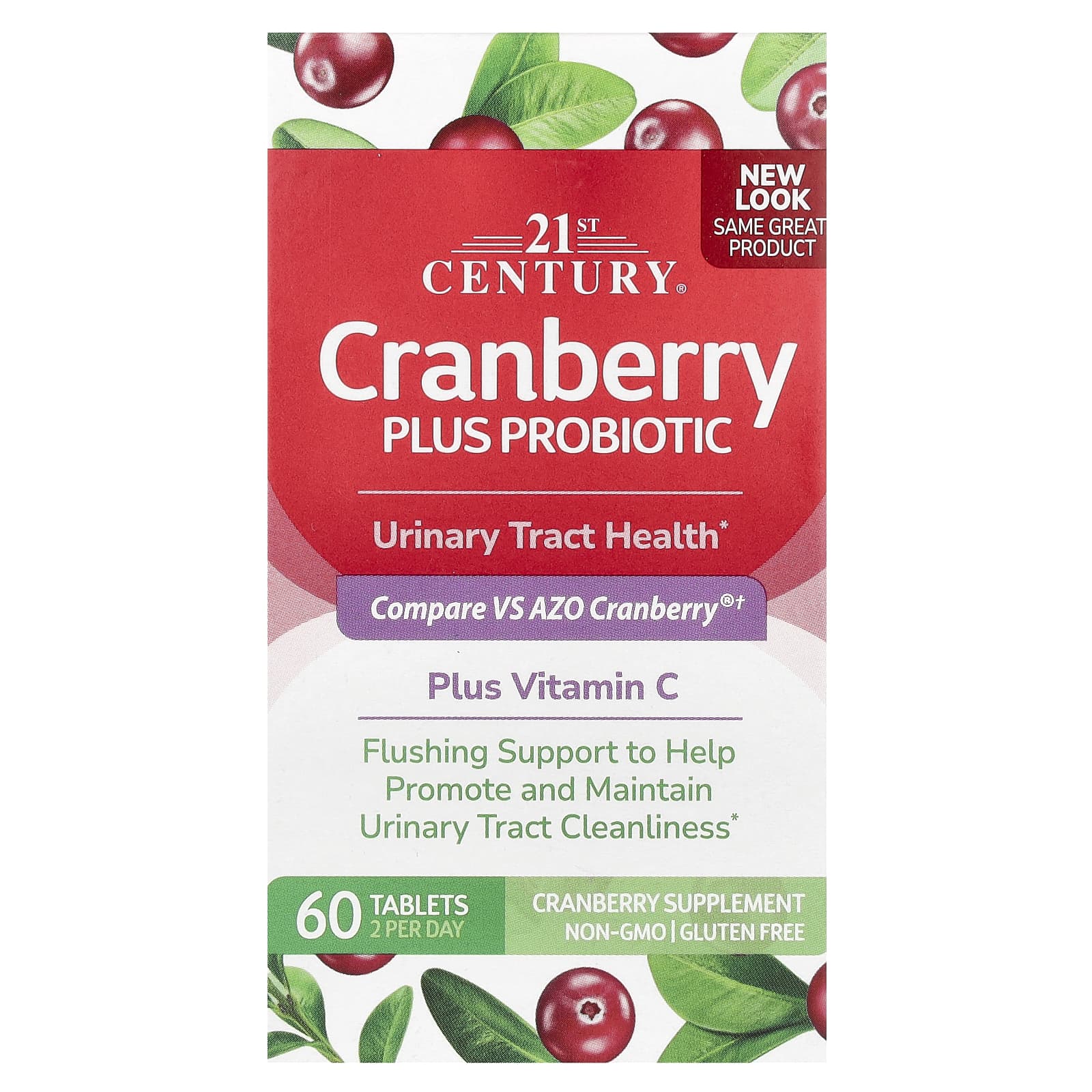 

21st Century, Cranberry Plus Probiotic, 60 таблеток