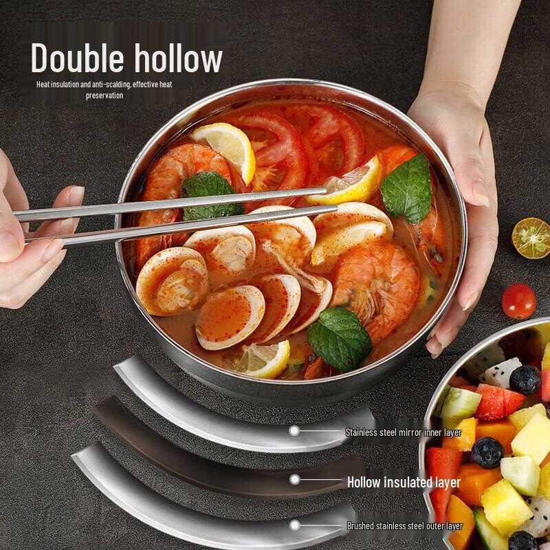 Chuangfa Double-Layer Stainless Steel Bowl