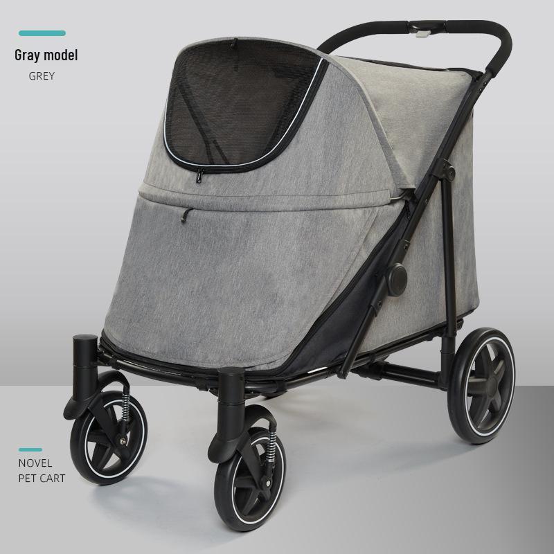 "Spacious Outdoor Pet Stroller for Medium and Large Disabled Dogs and Cats"