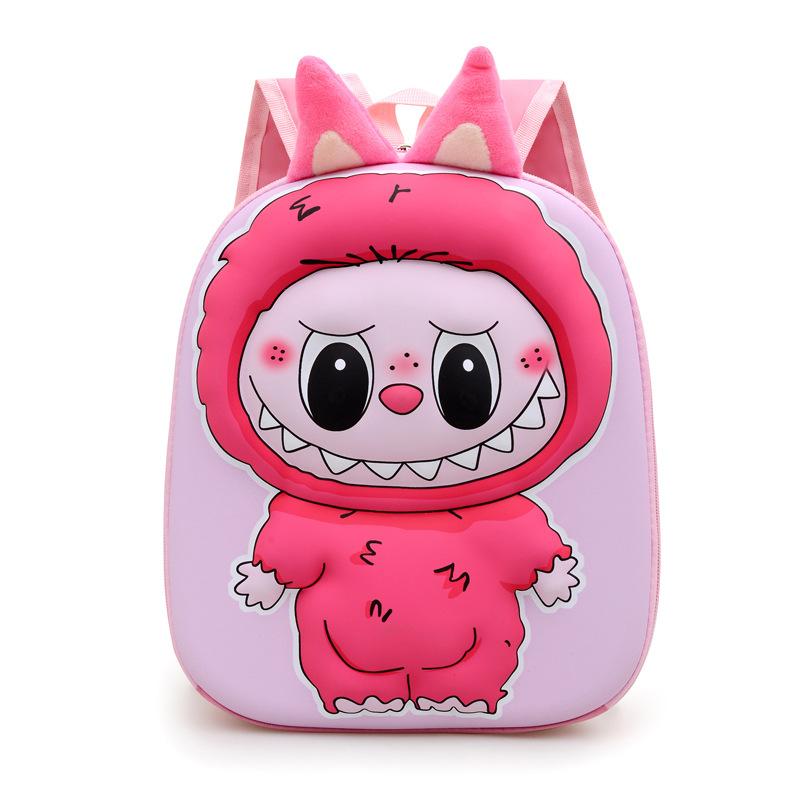 School Bag Love New Cartoon Labu Cloth 11 Inch Hard Shell 3D Small Backpack To Go To School and Go Backpack