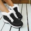 Large size snow boots for women, muffin thick-soled velvet to keep warm, women's cotton shoes for women