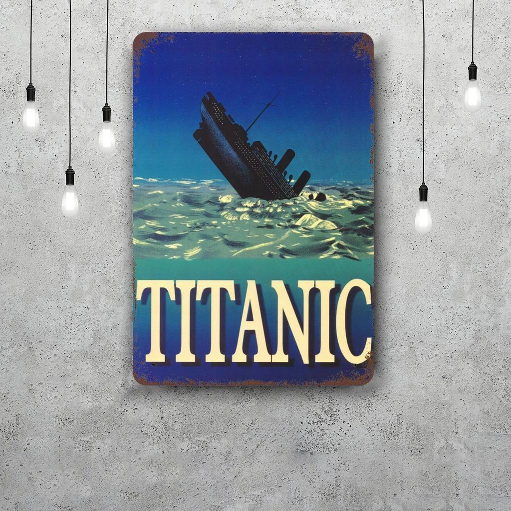 titanic movie Retro Vintage Tin Sign Poster Decorative Plaque Metal Plate Wall Decor