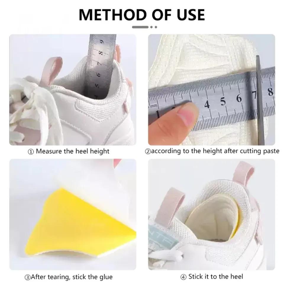 1/3/5 Paar Einlegesohlen für Schuhe Patch Fersenpolster für Sportschuhe Einstellbare Größe Fußpolster Einlegesohle Fersenschutz Rückenaufkleber Schuhpolster