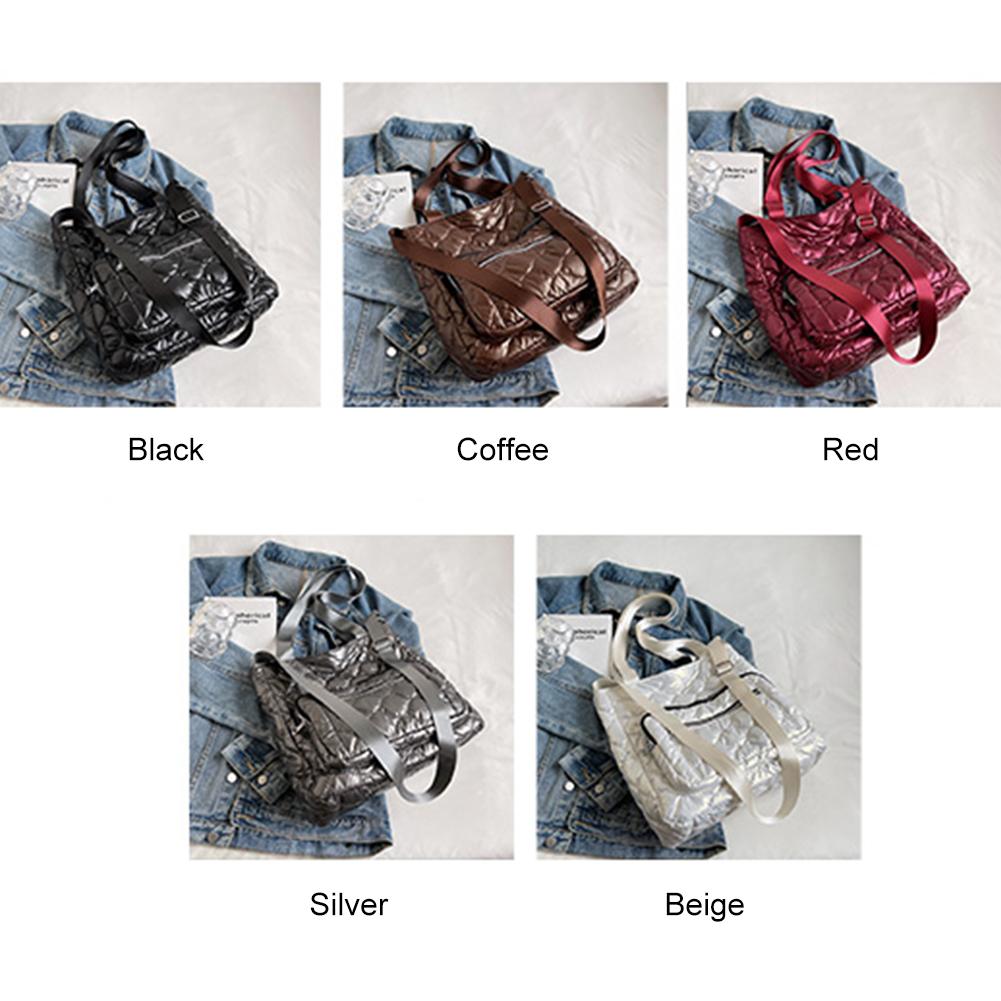 Cotton-Padded Bag Nylon Winter Top-handle Bags Waterproof Fashion Casual Soft Warm Adjustable for Shopping Travel CLE