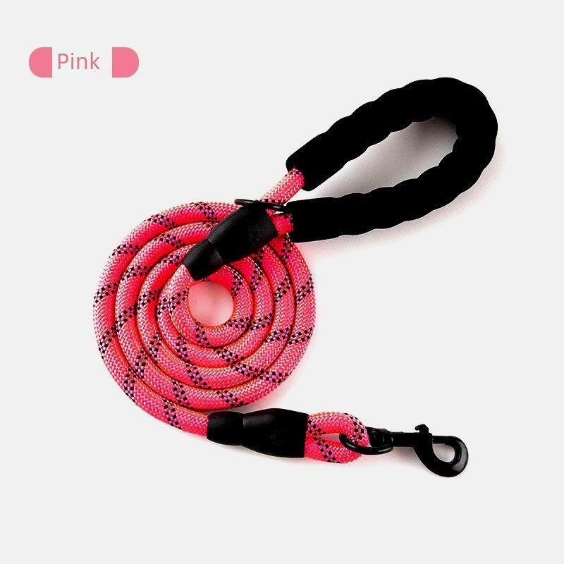 

Pet Supplies New Arrival Reflective round Rope Dog Hand Holding Rope Medium Large Dog Dog Leash Dog Leash in Stock Wholesale . Long 1.2m * wide 1.2cm Pink