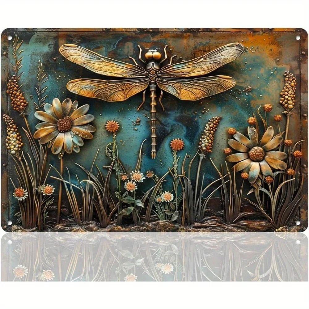 Vintage Animal Drawing Metal Tin Sign 2D Wall Art