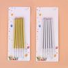 Birthday Cake Candle Party Candle Long Stem Golden Thread Pencil Candle Slim Candle Baking Packaging
