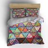 Colorful Mandala Triangle Art Decor Soft Skin-Friendly Bedding Set Includes 1 Duvet Cover And 2 Pillowcase Gift