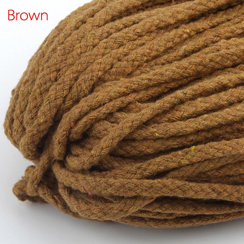 Buy 5mm 100yards DIY String Cotton Rope Macrame Cord Thread Braided ...
