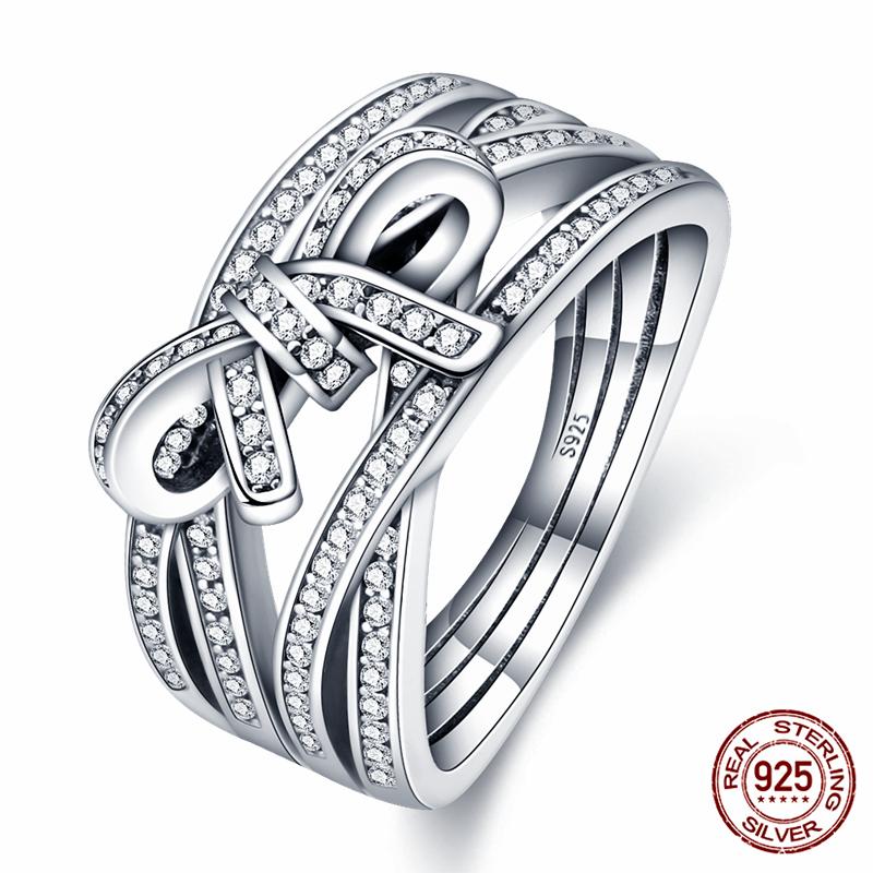 Brand New 100% Genuine 925 Silver Women's Ring Original Heart Crown Rose Gold Crystal Engagement Ring Wedding Anniversary Jewelr