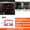 For Hummer H2 2008 2009 Real Carbon Fiber Stickers Radio Adjustment Control Panel Trim Cover Car Accessories Interior Decorative