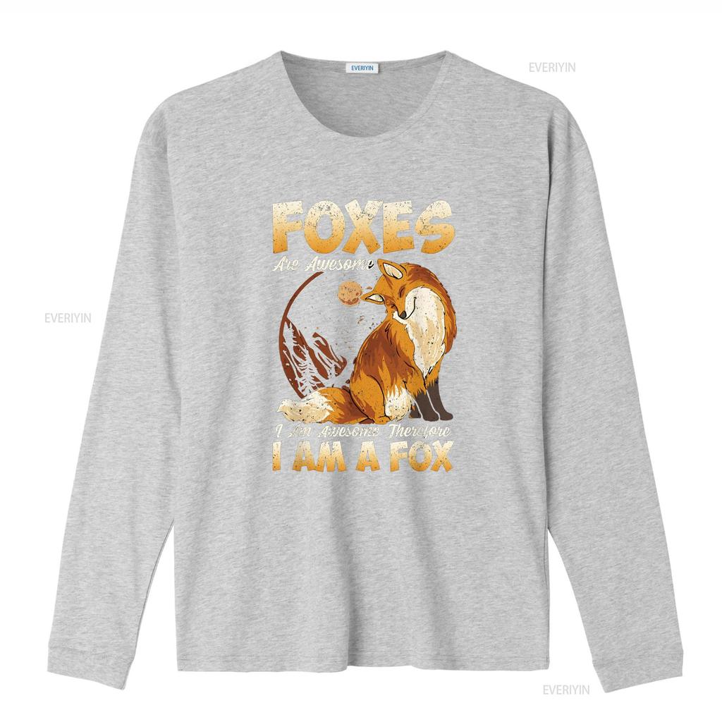 Fox T Shirt Foxes Are Awesome Cute Kids Girls Boys vintage Washed streetwear Stylish Soft Breathable Casual Unisex Comfortable