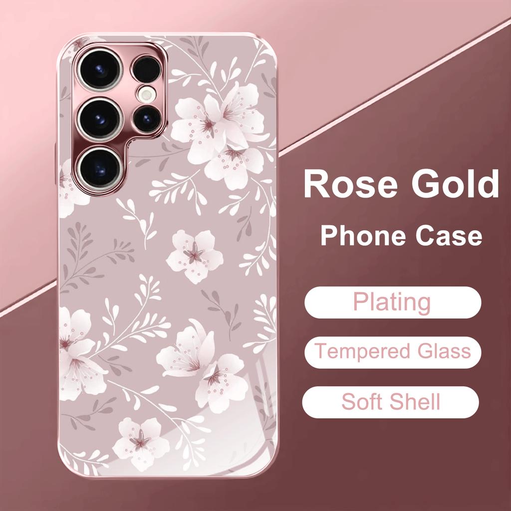 New Exquisite luxury High-end PhoneCase Glass PhoneCase for Samsung Galaxy S26 S25 S24 S23 S22 S21 FE,Ultra,Plus Dropresistant