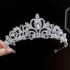 Queen Party Pageant Princess Tiara Round Tiaras Rhinestone Crown Trendy Baroque Crown  Women