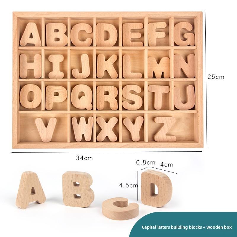 Wooden Alphabet Blocks Educational Toy For Kids Learning And Recognition Set