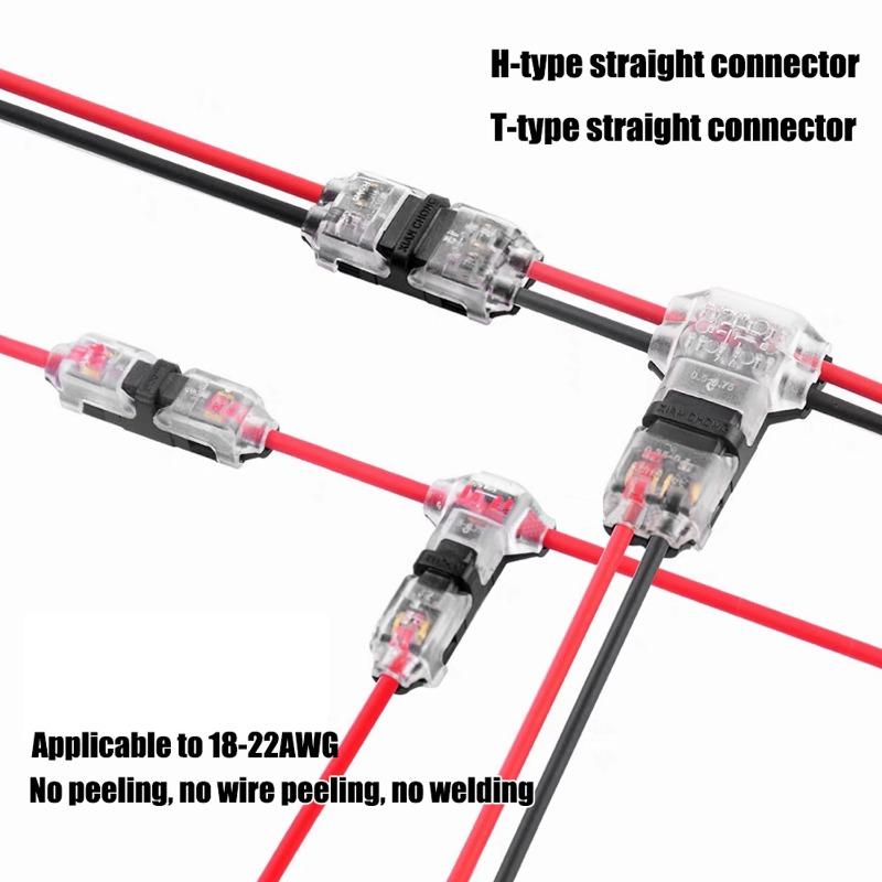 20/1PCS T Tap Wire Connectors Disconnect Terminals Low Voltage Wire Splitter Connector Push-in Lever Quick Wire Connectors