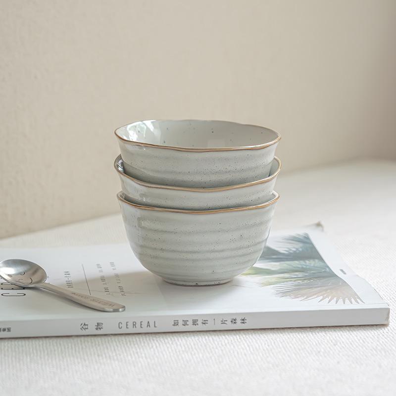 Rice Bowl Japanese Ceramic Bowl Creative Phnom Penh Small Bowl Bowl Tableware Round Bowl Household Eating Bowl Fruit Bowl