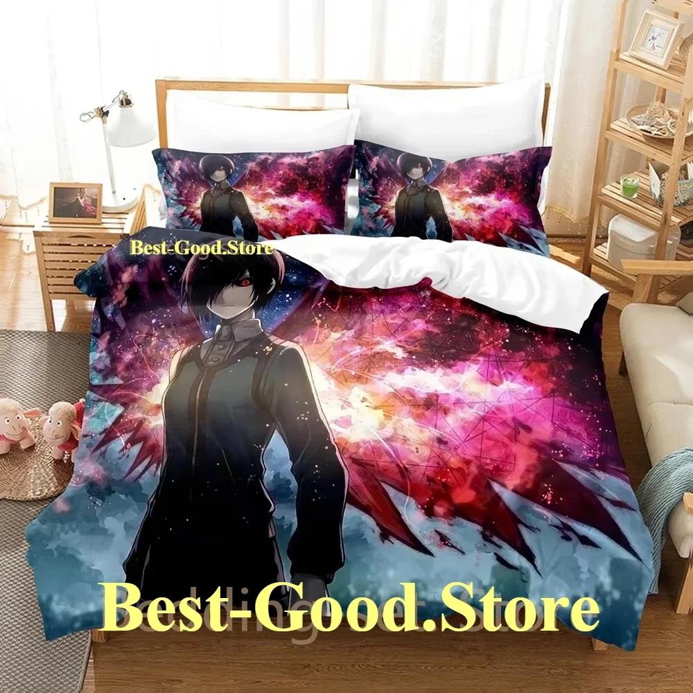 Tokyo Ghoul Touka Kirishima Beding Set Printed With Pilowcase Bed Soft Duvet Cover Soft Single Double Quen Super King-Sized Dimensionsd Dimensions