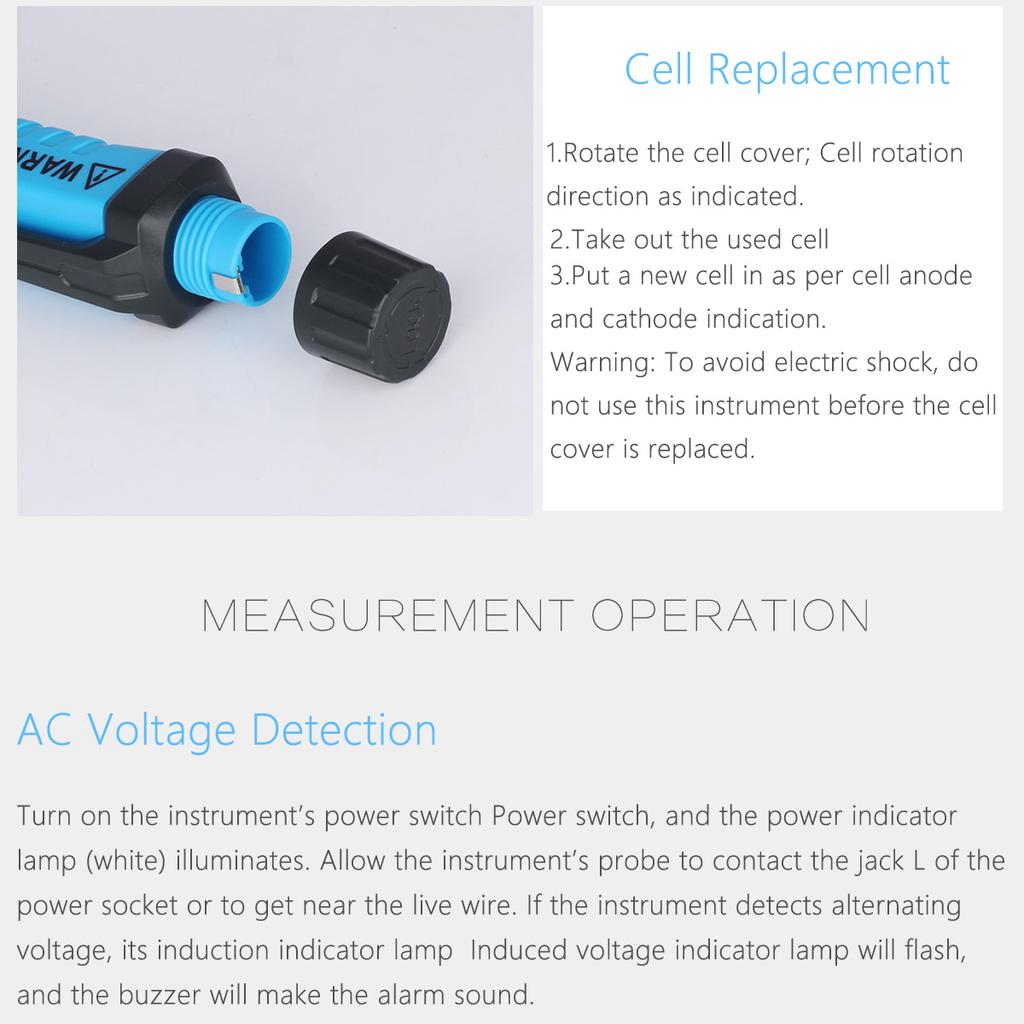 Smart Non-contact voltage detector BSIDE AVD05 pen test pencil Alarm meter Socket voltage check Pen Sensor Tester