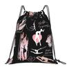 Gymnastics Rhythmic Print Portable Sports Riding Gym Drawstring Storage Sporty Backpacks