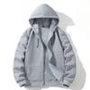 Zipper Hooded Sweatshirt Autumn Winter Fleece-lined Warm Composite Cardigan Pure Cotton Casual Sweatshirt