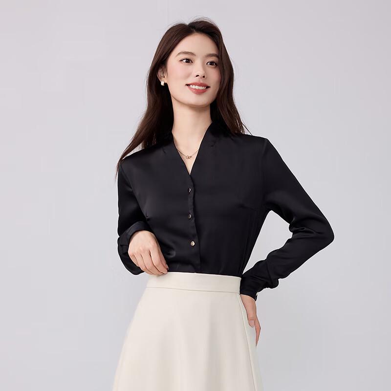 Women s V-Neck Long Sleeve Blouse M